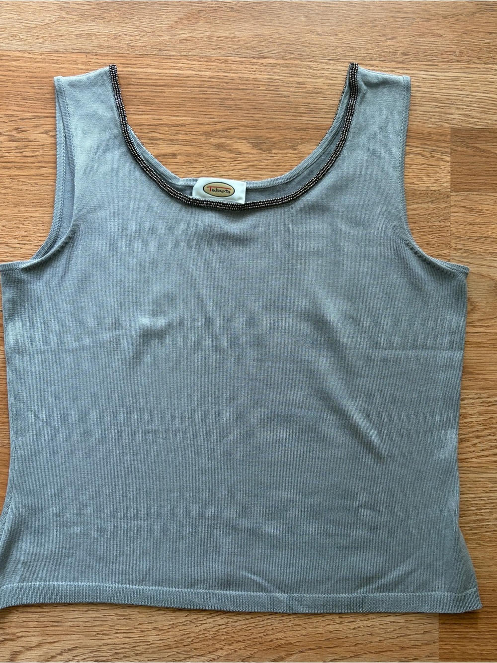 Talbots Beaded Scoop Neck Tank Top